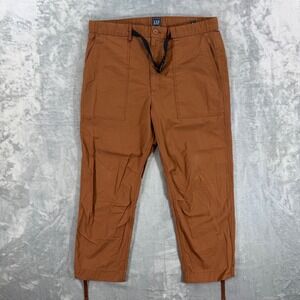 Gap Ripstop Cargo Pants Men's Size L - Large Brown Outdoors Snap Belted Pants